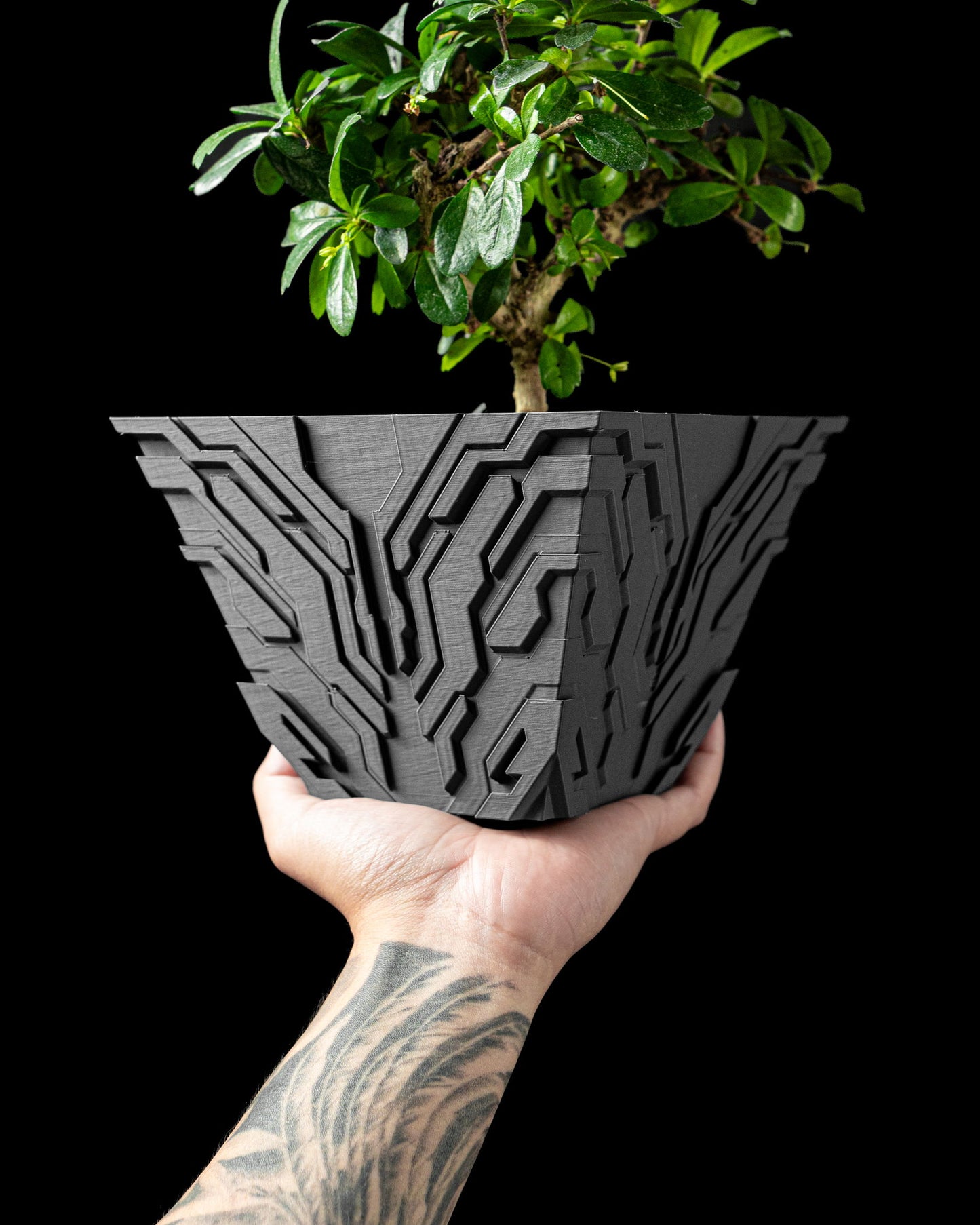 Geografische Bloempot - 3D-geprinte bloempot in PLA | Laagjesland